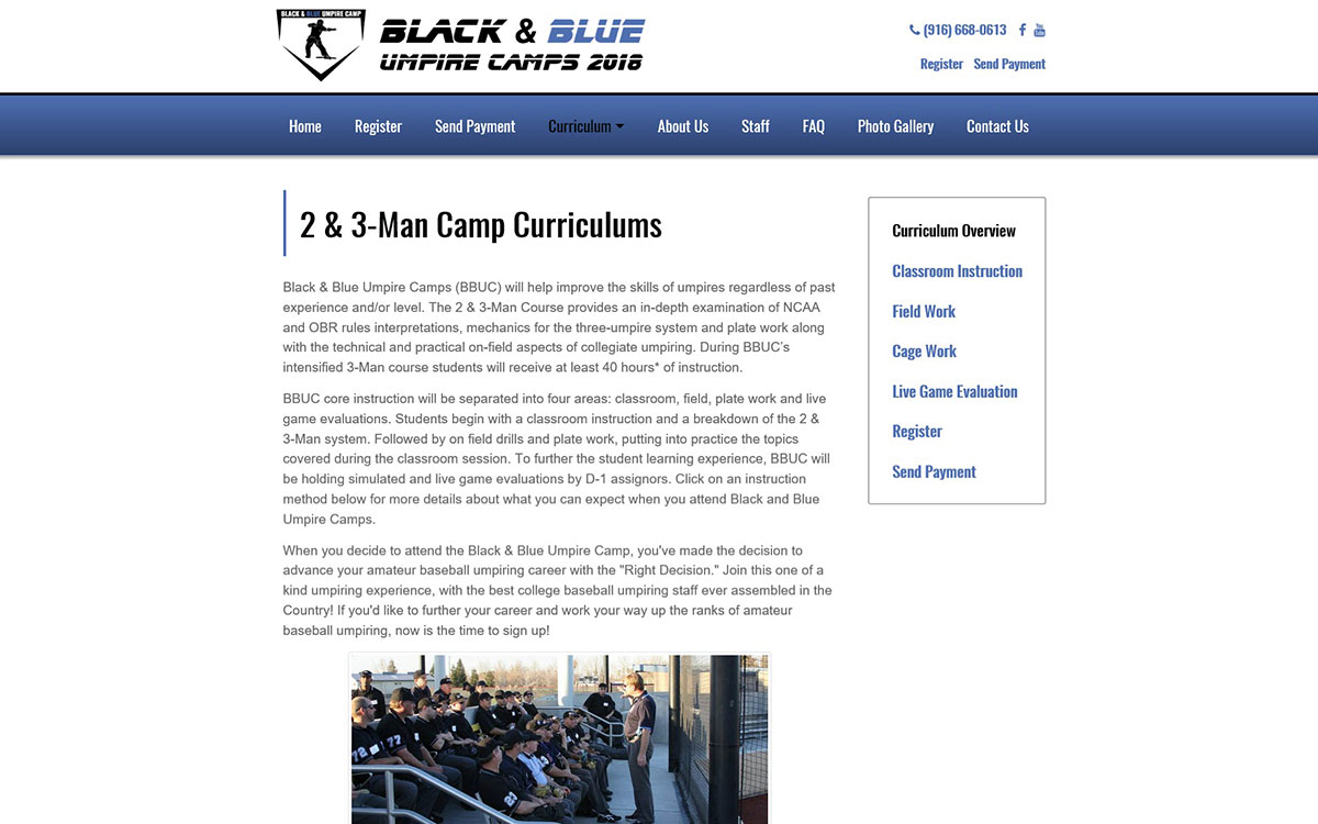 Black & Blue Umpire Camps Slide 2