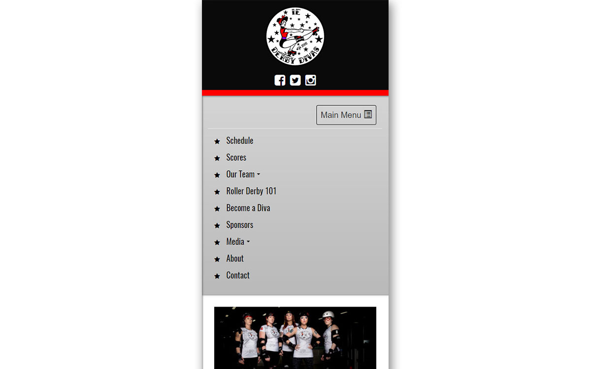 IE Derby Divas Website Slide 3